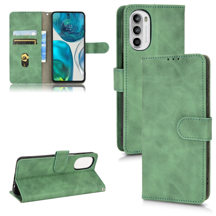 For Motorola Moto G52 Skin Feel Magnetic Flip Leather Phone Case