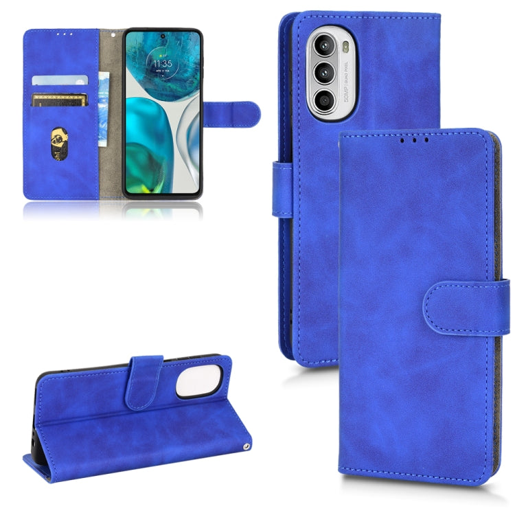For Motorola Moto G52 Skin Feel Magnetic Flip Leather Phone Case