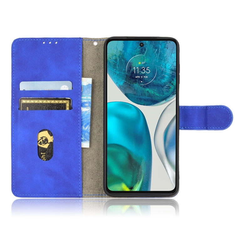For Motorola Moto G52 Skin Feel Magnetic Flip Leather Phone Case