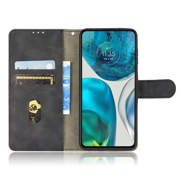 For Motorola Moto G52 Skin Feel Magnetic Flip Leather Phone Case