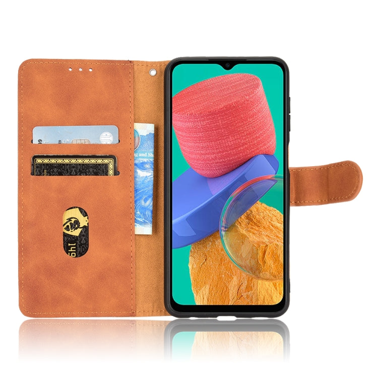 For Samsung Galaxy M33 5G Skin Feel Magnetic Flip Leather Phone Case