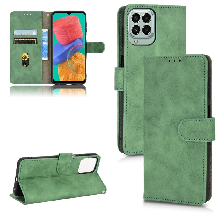 For Samsung Galaxy M33 5G Skin Feel Magnetic Flip Leather Phone Case