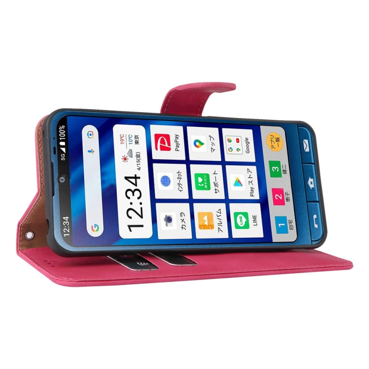 For Sharp Simple Sumaho 6 Skin Feel Magnetic Flip Leather Phone Case