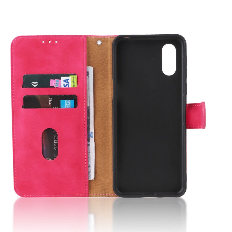 For Sharp Simple Sumaho 6 Skin Feel Magnetic Flip Leather Phone Case