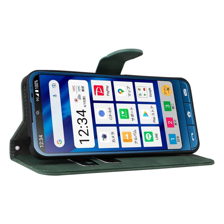 For Sharp Simple Sumaho 6 Skin Feel Magnetic Flip Leather Phone Case