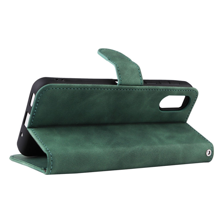 For Sharp Simple Sumaho 6 Skin Feel Magnetic Flip Leather Phone Case