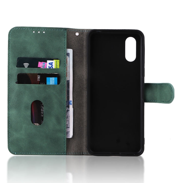 For Sharp Simple Sumaho 6 Skin Feel Magnetic Flip Leather Phone Case