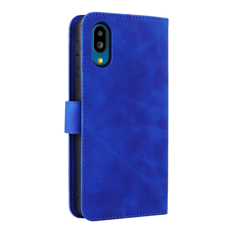 For Sharp Simple Sumaho 6 Skin Feel Magnetic Flip Leather Phone Case