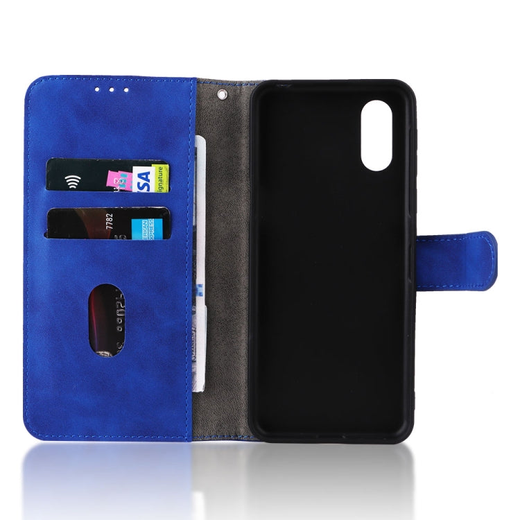 For Sharp Simple Sumaho 6 Skin Feel Magnetic Flip Leather Phone Case