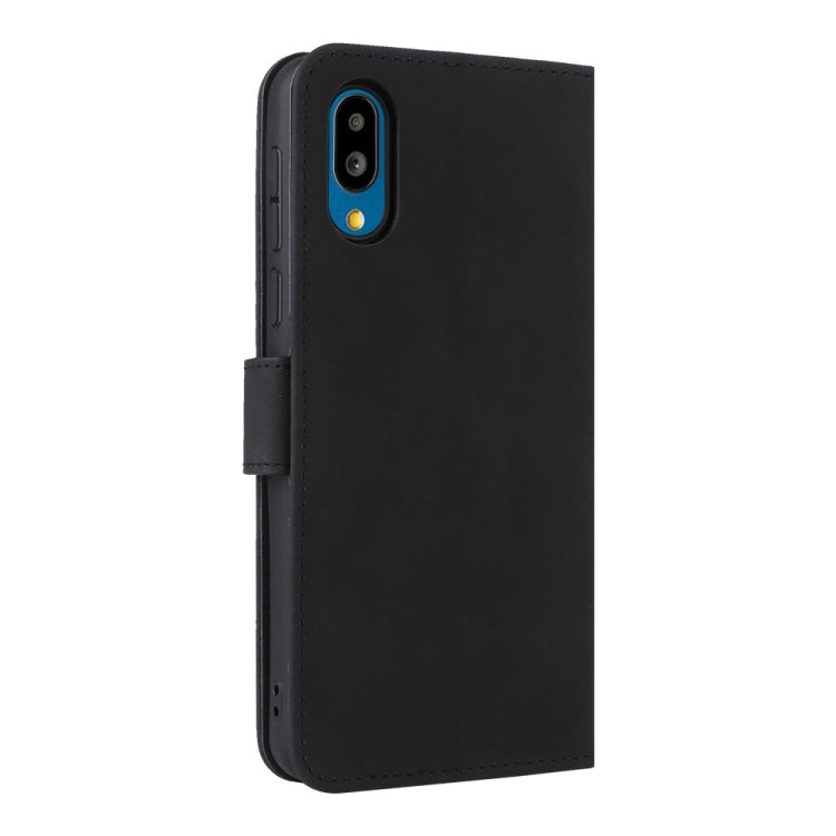 For Sharp Simple Sumaho 6 Skin Feel Magnetic Flip Leather Phone Case