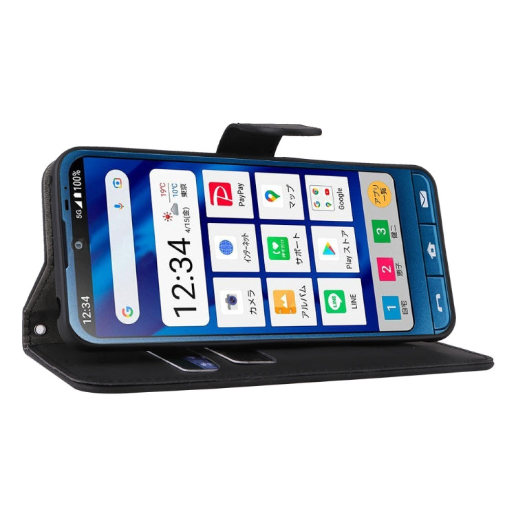 For Sharp Simple Sumaho 6 Skin Feel Magnetic Flip Leather Phone Case