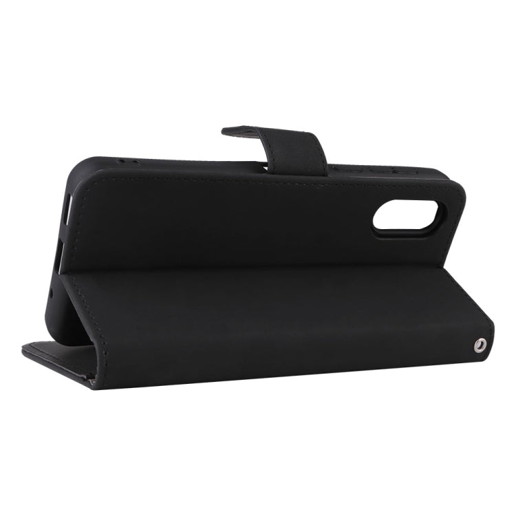 For Sharp Simple Sumaho 6 Skin Feel Magnetic Flip Leather Phone Case
