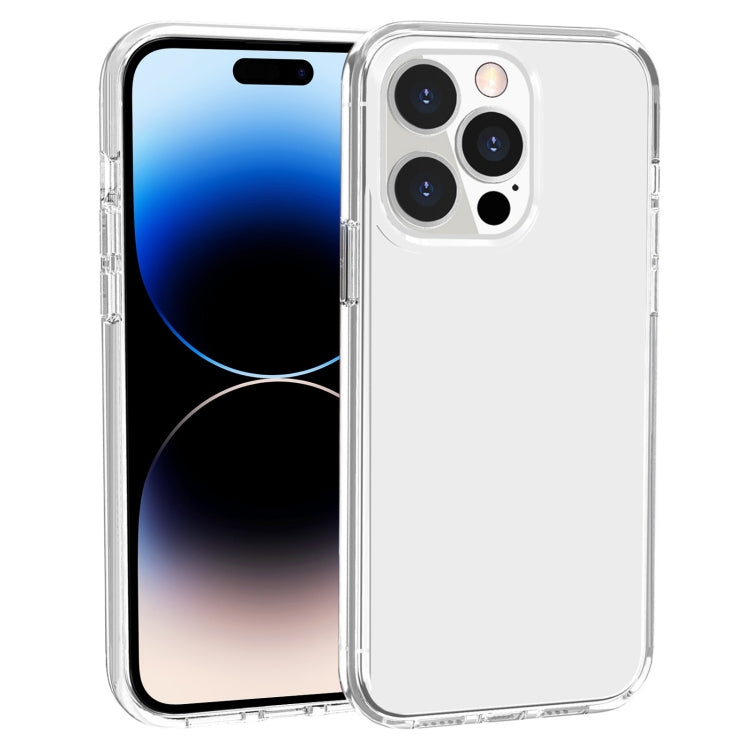 For iPhone 14 Pro Shockproof Terminator Style Transparent Protective Case