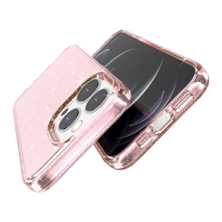 For iPhone 14 Pro Shockproof Terminator Style Glitter Powder Protective Case