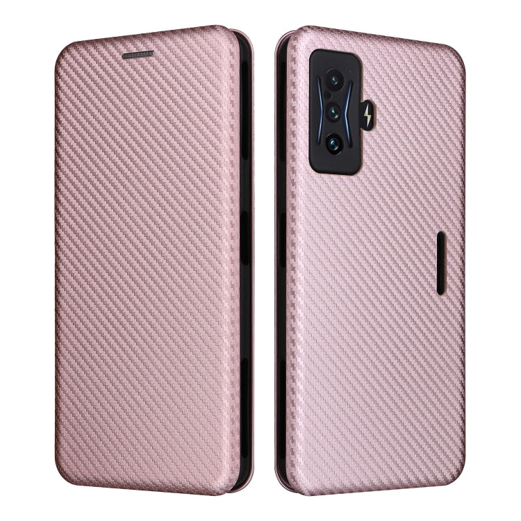 For Xiaomi Poco F4 GT/Redmi K50 Gaming Carbon Fiber Texture Horizontal Flip Leather Phone Case