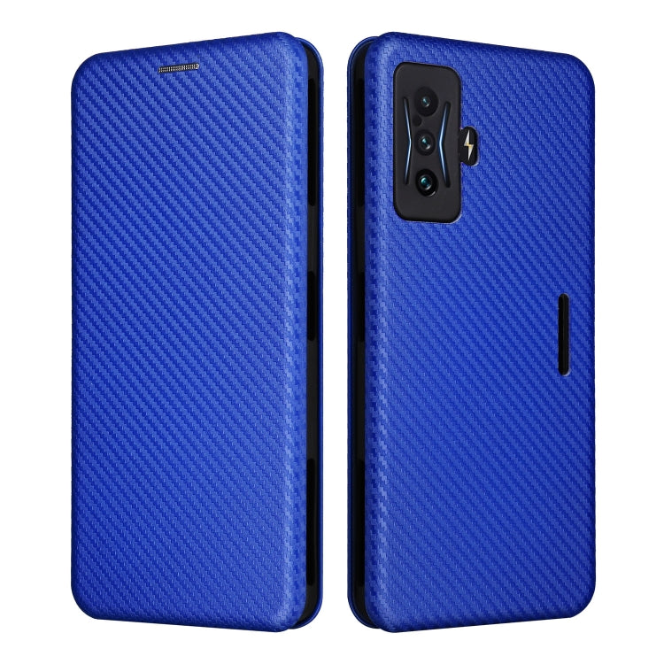 For Xiaomi Poco F4 GT/Redmi K50 Gaming Carbon Fiber Texture Horizontal Flip Leather Phone Case