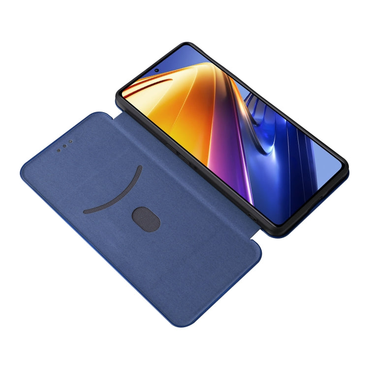 For Xiaomi Poco F4 GT/Redmi K50 Gaming Carbon Fiber Texture Horizontal Flip Leather Phone Case