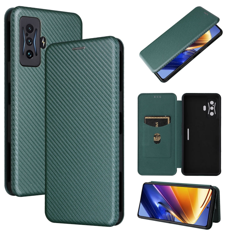 For Xiaomi Poco F4 GT/Redmi K50 Gaming Carbon Fiber Texture Horizontal Flip Leather Phone Case
