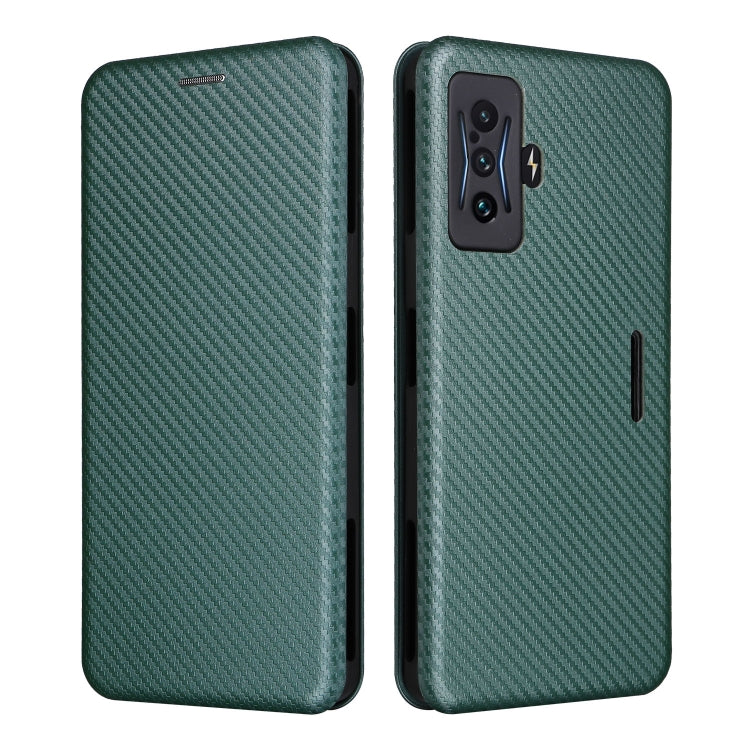 For Xiaomi Poco F4 GT/Redmi K50 Gaming Carbon Fiber Texture Horizontal Flip Leather Phone Case