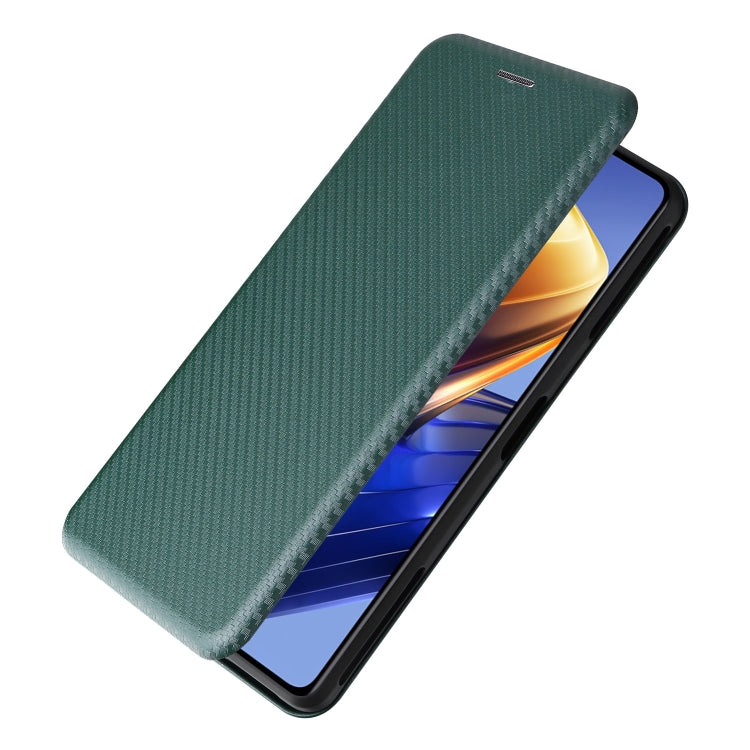 For Xiaomi Poco F4 GT/Redmi K50 Gaming Carbon Fiber Texture Horizontal Flip Leather Phone Case