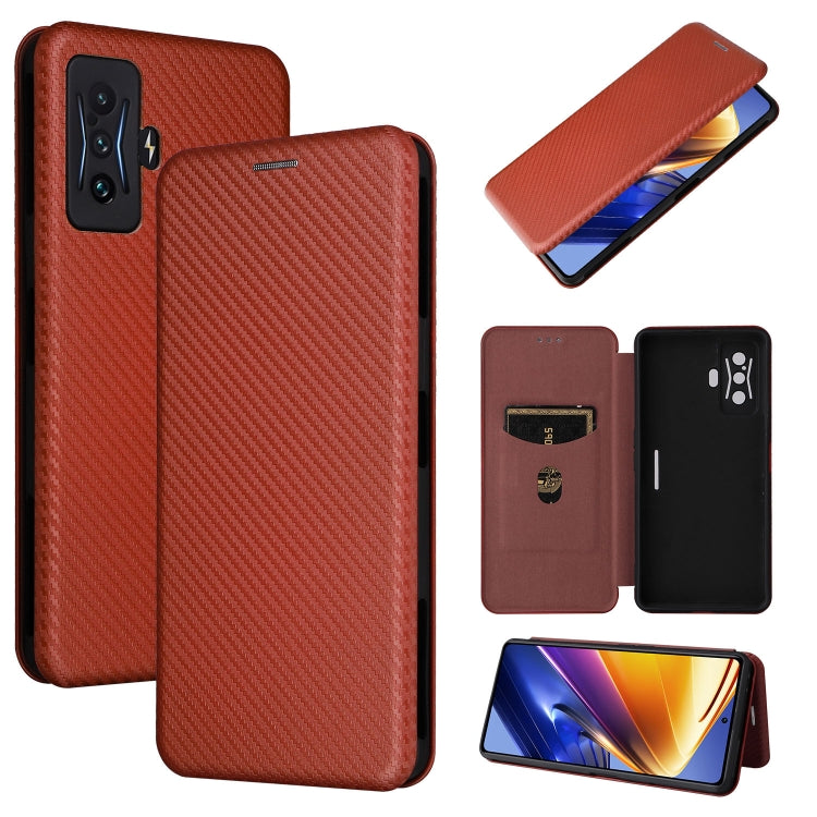 For Xiaomi Poco F4 GT/Redmi K50 Gaming Carbon Fiber Texture Horizontal Flip Leather Phone Case