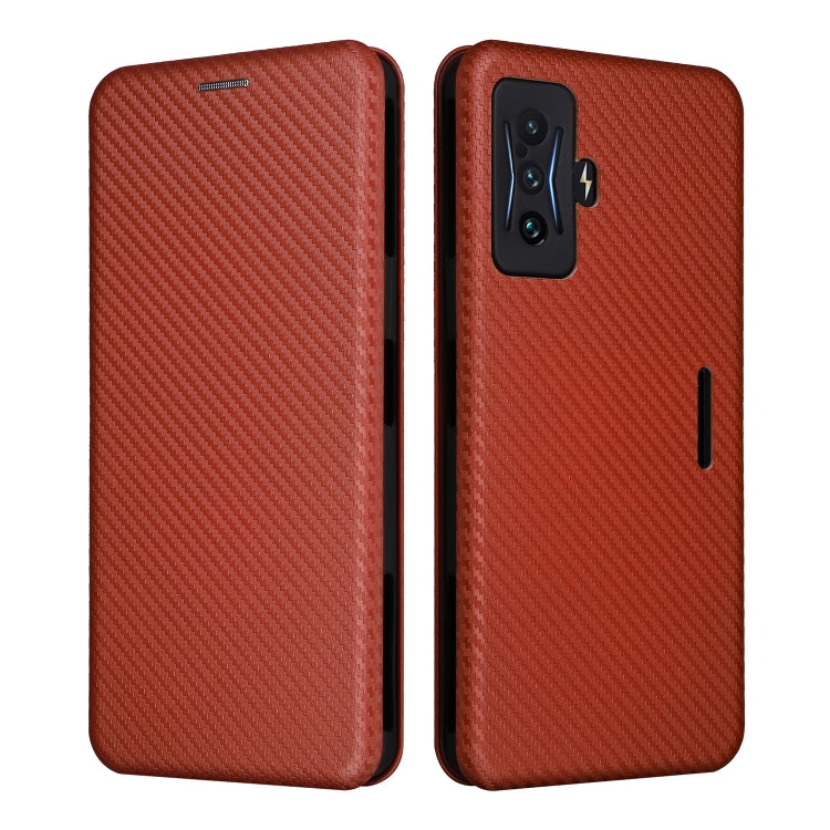 For Xiaomi Poco F4 GT/Redmi K50 Gaming Carbon Fiber Texture Horizontal Flip Leather Phone Case