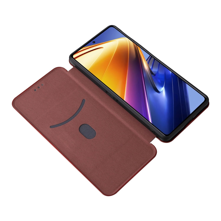 For Xiaomi Poco F4 GT/Redmi K50 Gaming Carbon Fiber Texture Horizontal Flip Leather Phone Case