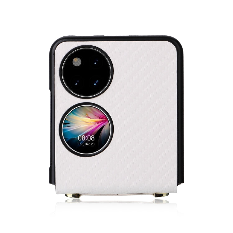 For Huawei P50 Pocket Carbon Fiber Texture PU + TPU Phone Case