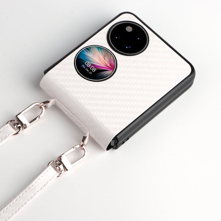 For Huawei P50 Pocket Carbon Fiber Texture PU + TPU Phone Case