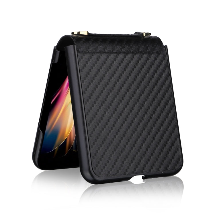 For Huawei P50 Pocket Carbon Fiber Texture PU + TPU Phone Case