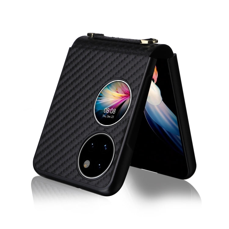 For Huawei P50 Pocket Carbon Fiber Texture PU + TPU Phone Case