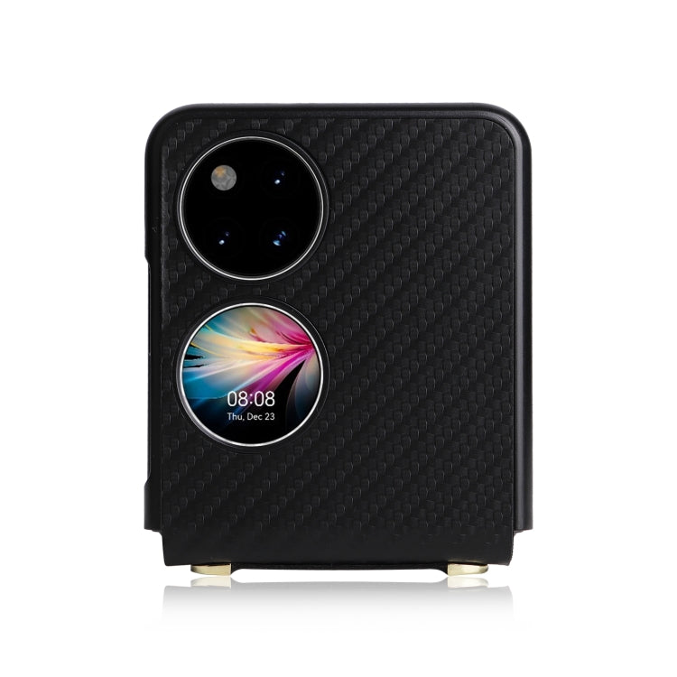 For Huawei P50 Pocket Carbon Fiber Texture PU + TPU Phone Case