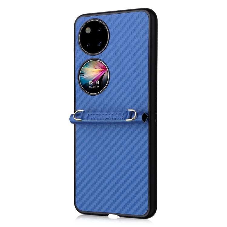 For Huawei P50 Pocket Carbon Fiber Texture PU + TPU Phone Case