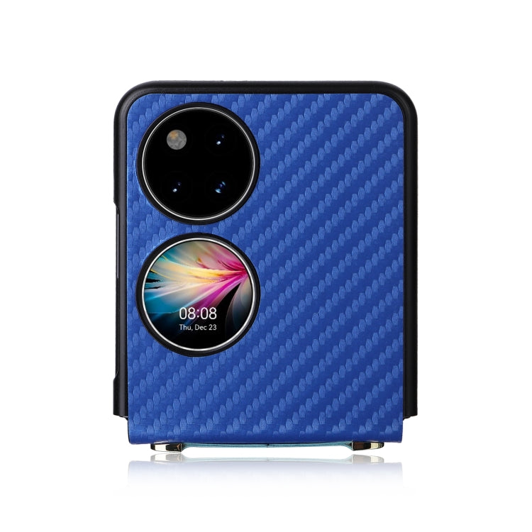 For Huawei P50 Pocket Carbon Fiber Texture PU + TPU Phone Case