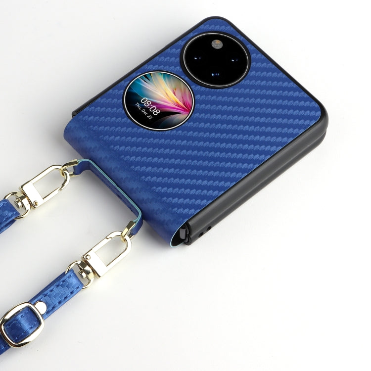 For Huawei P50 Pocket Carbon Fiber Texture PU + TPU Phone Case