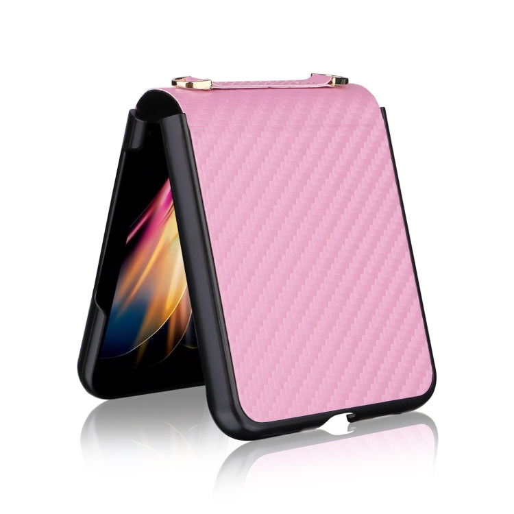For Huawei P50 Pocket Carbon Fiber Texture PU + TPU Phone Case