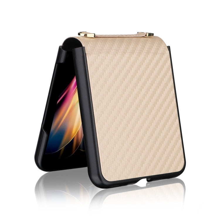 For Huawei P50 Pocket Carbon Fiber Texture PU + TPU Phone Case