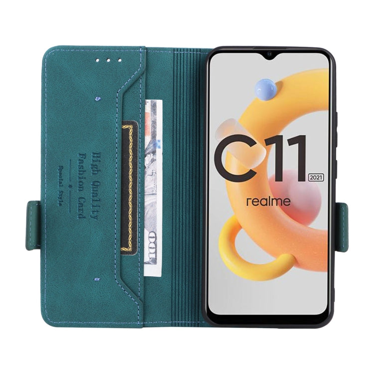 For OPPO Realme C11 2021/Realme C20 Magnetic Clasp Flip Leather Phone Case