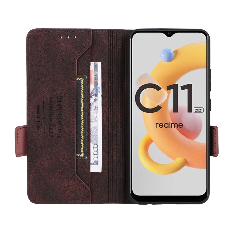 For OPPO Realme C11 2021/Realme C20 Magnetic Clasp Flip Leather Phone Case