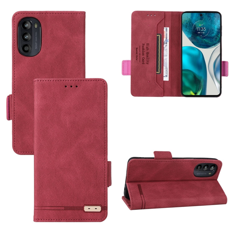 For Motorola Moto G52 Magnetic Clasp Flip Leather Phone Case