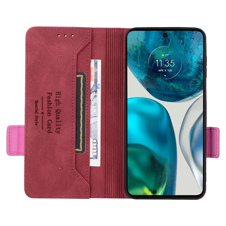 For Motorola Moto G52 Magnetic Clasp Flip Leather Phone Case