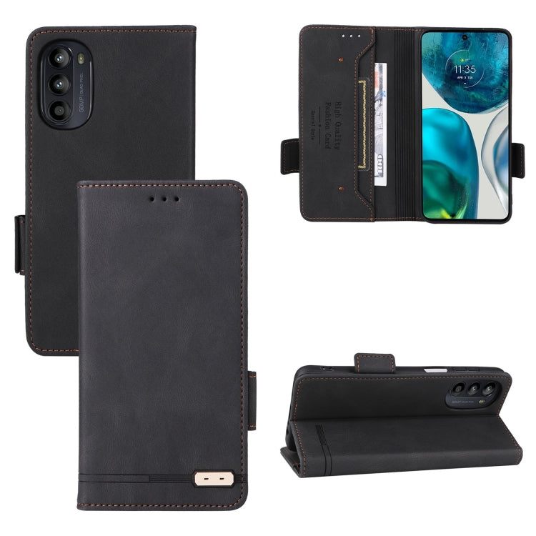 For Motorola Moto G52 Magnetic Clasp Flip Leather Phone Case
