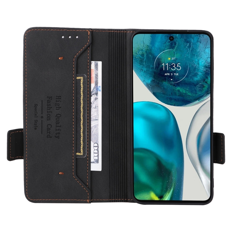 For Motorola Moto G52 Magnetic Clasp Flip Leather Phone Case