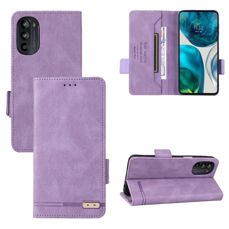 For Motorola Moto G52 Magnetic Clasp Flip Leather Phone Case