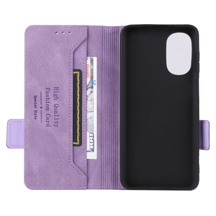 For Motorola Moto G52 Magnetic Clasp Flip Leather Phone Case