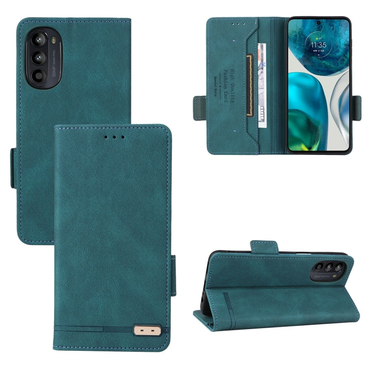 For Motorola Moto G52 Magnetic Clasp Flip Leather Phone Case