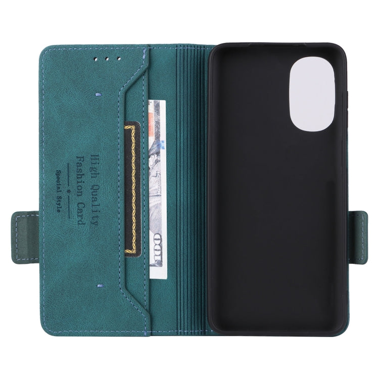 For Motorola Moto G52 Magnetic Clasp Flip Leather Phone Case