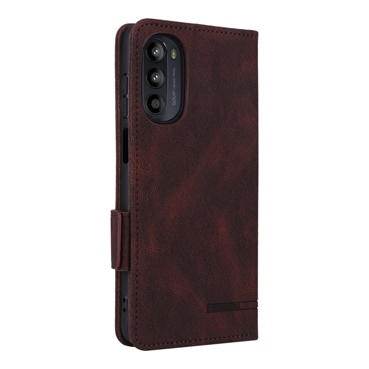 For Motorola Moto G52 Magnetic Clasp Flip Leather Phone Case