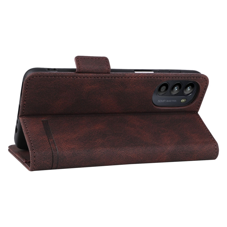 For Motorola Moto G52 Magnetic Clasp Flip Leather Phone Case