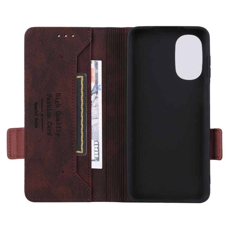 For Motorola Moto G52 Magnetic Clasp Flip Leather Phone Case